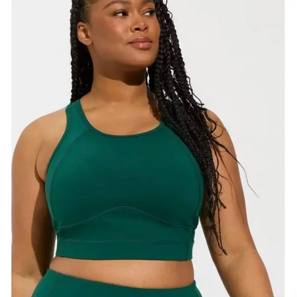 Torrid Tru Low-Impact Women's Green Sports Bra - Picture 2 of 9